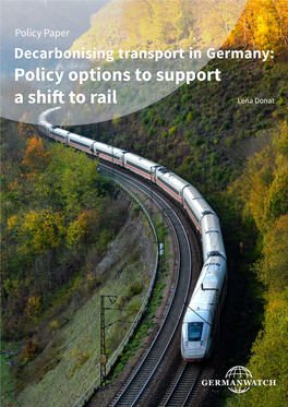 Policy Options to Support a Shift to Rail