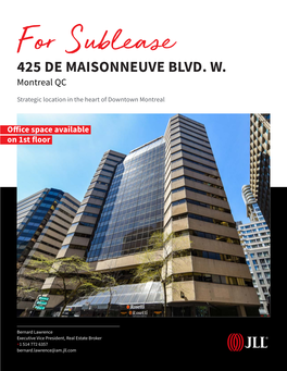 425 DE MAISONNEUVE BLVD. W. Montreal QC