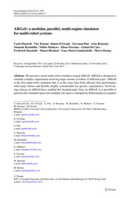 A Modular, Parallel, Multi-Engine Simulator for Multi-Robot Systems