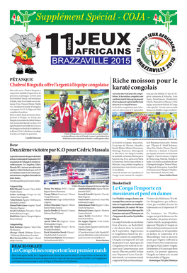 Supplément Spécial - COJA - JEUX 11Èmes AFRICAINS BRAZZAVILLE 2015