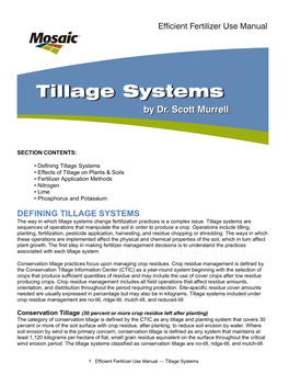 Defining Tillage Systems