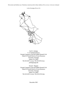 Movement and Habitat Use of Hatchery-Reared Juvenile Robust Redhorse Moxostoma Robustum Released