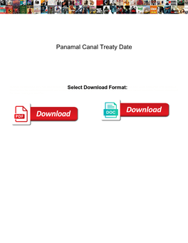 Panamal Canal Treaty Date