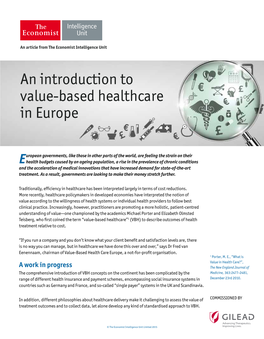 An Introduction to Value-Based Healthcare in Europe