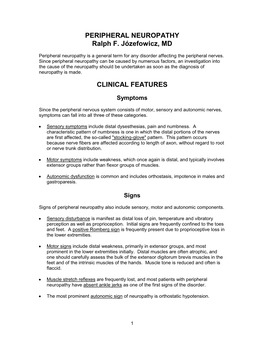 PERIPHERAL NEUROPATHY Ralph F