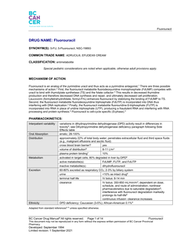 DRUG NAME: Fluorouracil