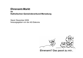 Ehrenamt-Markt Im Katholischen Gemeindeverbund Merseburg