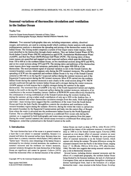 Seasonal Variations of Thermocline Circulation and Ventilation in the Indian Ocean