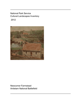 National Park Service Cultural Landscapes Inventory Newcomer