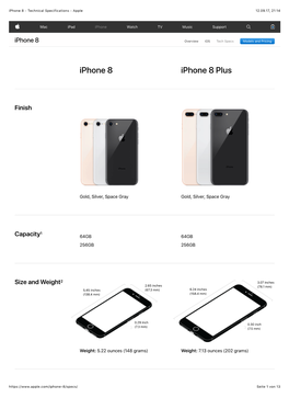 Iphone 8 - Technical Specifications - Apple 12.09.17, 21�14