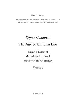 The Age of Uniform Law