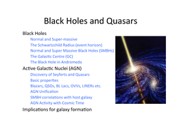 Black Holes and Quasars