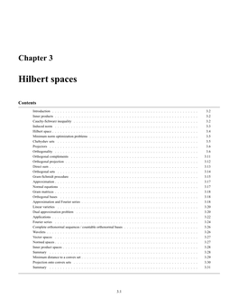 Hilbert Spaces