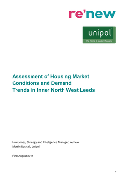 Assessment of Housing Market Conditions and Demand Trends in Inner North West Leeds