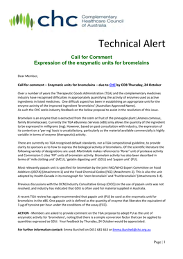 Technical Alert