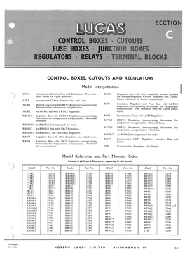 Sec-C Control Boxes, Cutouts, Fuse Boxes, Junction Boxes