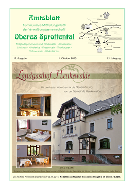 Amtsblatt Oberes Sprottental