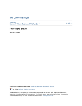 Philosophy of Law