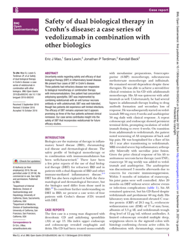 Safety of Dual Biological Therapy in Crohn's Disease