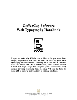 Coffeecup Software Web Typography Handbook