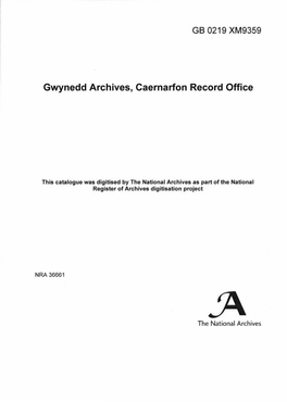 Gwynedd Archives, Caernarfon Record Office