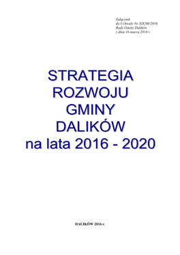 Załącznik Do Uchwały Nr XIX/96/2016 Rady Gminy Dalików Z Dnia 16 Marca 2016 R