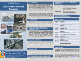 Course Structure of Urban Infrastructure Planning