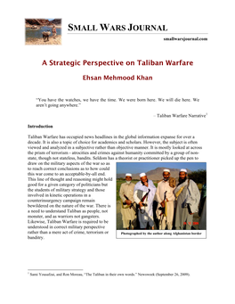 A Strategic Perspective on Taliban Warfare