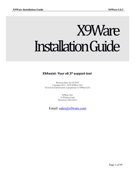 X9ware-Installation-Guide