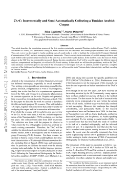 Tarc: Incrementally and Semi-Automatically Collecting a Tunisian Arabish Corpus