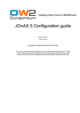 Jonas 5 Configuration Guide