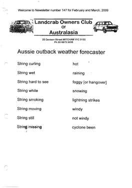 Aussie Outback Weather Forecaster
