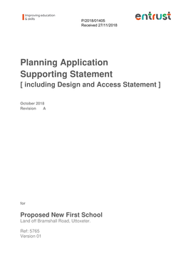 Planning Application Supporting Statement [ Including Design and Access Statement ]