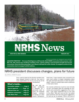 NRHS News February 2015 Participation That Will Get Us Back on Track