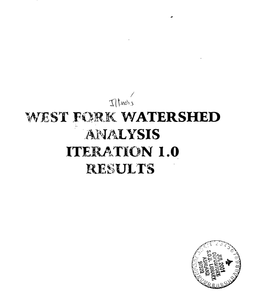 WEST FORK ILLINOIS RIVER WATERSHED ANALYSIS RESULTS Iteration 1.0 June 1997