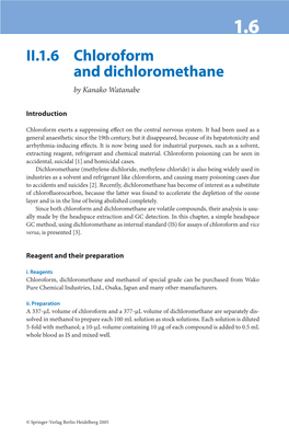 II.1.6 Chloroform and Dichloromethane by Kanako Watanabe