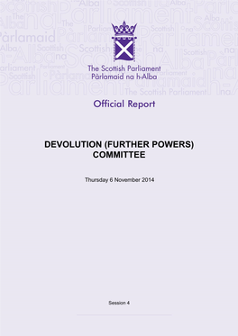 Devolution (Further Powers) Committee