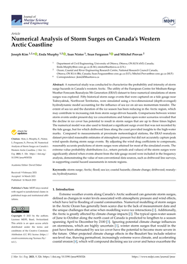 Numerical Analysis of Storm Surges on Canada's Western Arctic Coastline