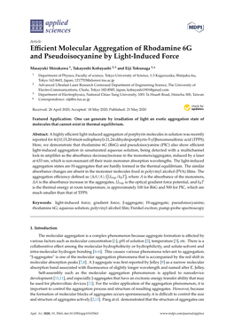 Efficient Molecular Aggregation of Rhodamine 6G And