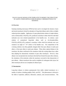 22 Use of Alkane Monolayer Templates to Modify The