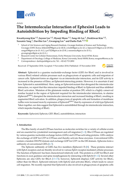 The Intermolecular Interaction of Ephexin4 Leads to Autoinhibition by Impeding Binding of Rhog