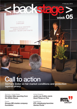 Call to Action Gerhard Zeiler on Fair Market Conditions and Protection Against Piracy