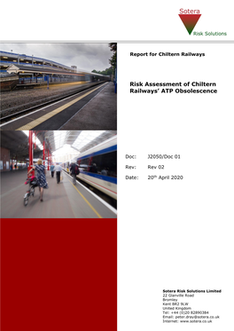 Risk Assessment of Chiltern Railways' ATP Obsolescence