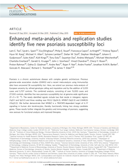 Enhanced Meta-Analysis and Replication Studies Identify Five New