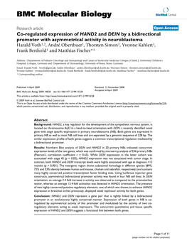 View, USA) with the Gene Specific Primers GSPH2 for HAND2 and GSPD1 for DEIN