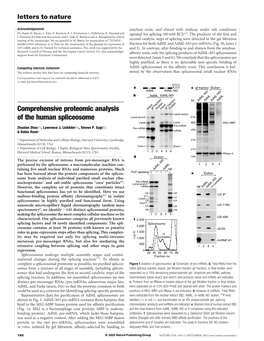 Comprehensive Proteomic Analysis of the Human Spliceosome