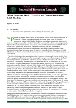 Narratives and Counter-Narratives of Salafi Jihadism by Dina Al Raffie