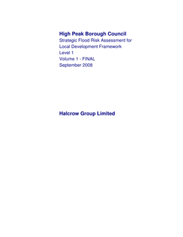 High Peak Borough Council Halcrow Group Limited