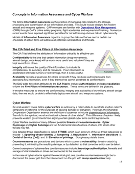 Concepts in Information Assurance and Cyber Warfare