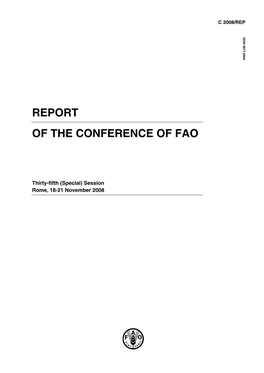 Report of the Conference of Fao